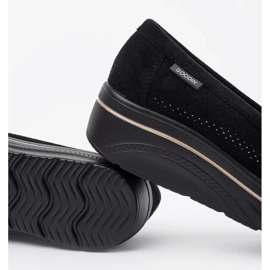Goodin Mocasines negros en una suela gruesa 1