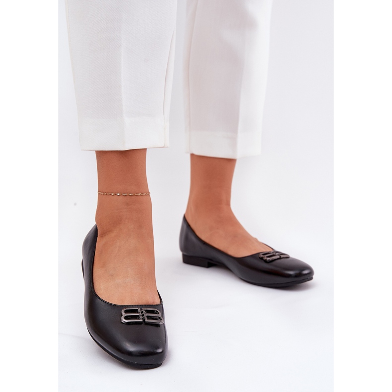 Vinceza Elegantes bailarinas femeninas con decoración de Vincez 62206 Black negro 2