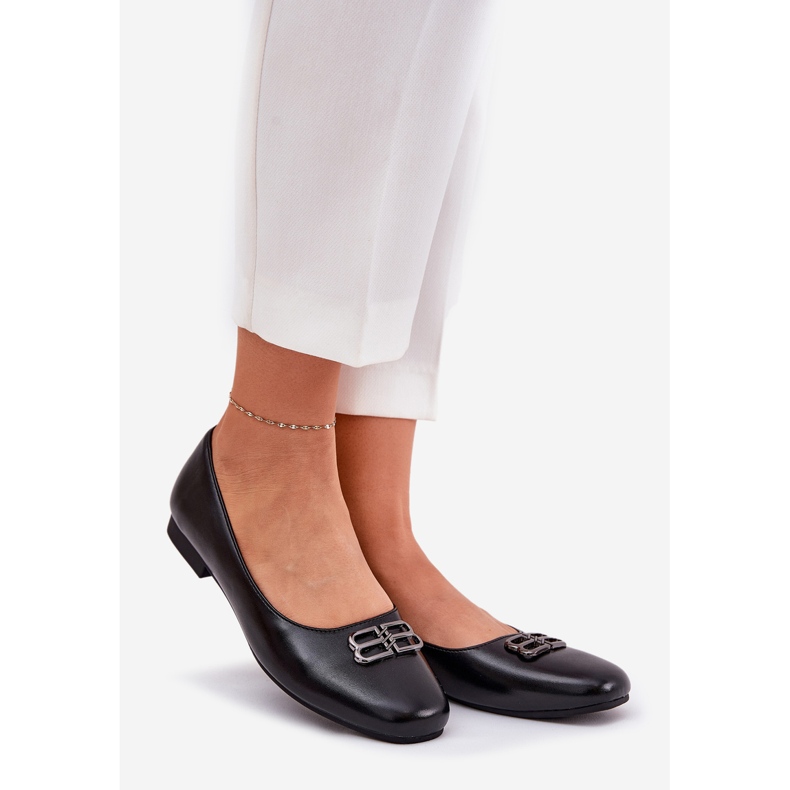 Vinceza Elegantes bailarinas femeninas con decoración de Vincez 62206 Black negro 1