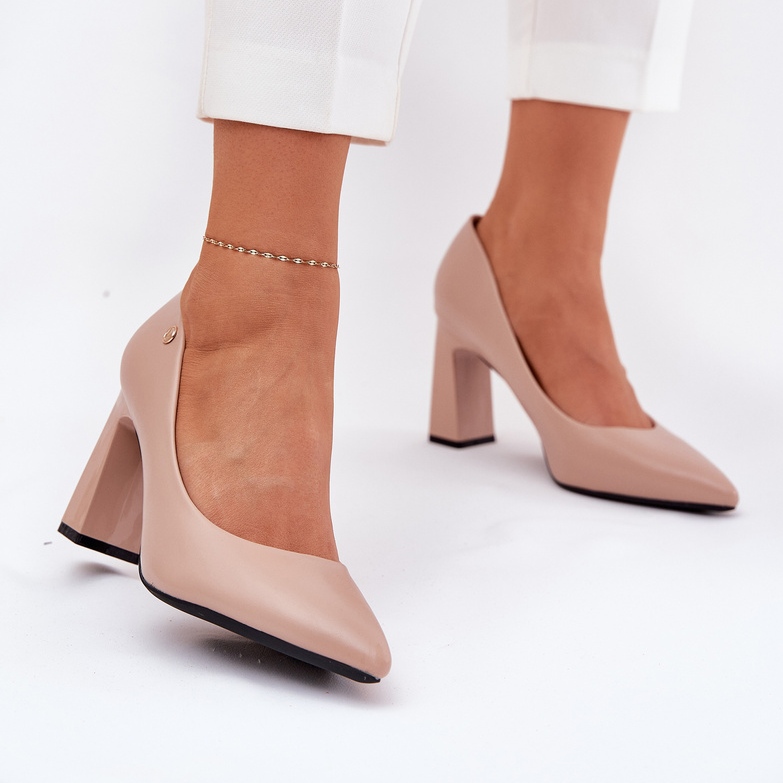 Vinceza Bombas elegantes en la barbilla Vincez 62221 beige 2