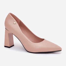 Vinceza Bombas elegantes en la barbilla Vincez 62221 beige 4