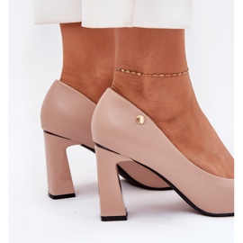 Vinceza Bombas elegantes en la barbilla Vincez 62221 beige 5