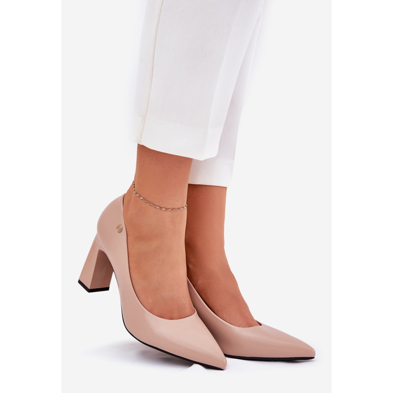 Vinceza Bombas elegantes en la barbilla Vincez 62221 beige 1