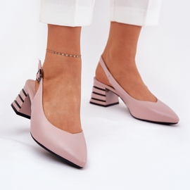 Tacones altos de las mujeres con narices puntiagudas Vinceza 62217 sucio rosa 2