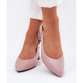 Tacones altos de las mujeres con narices puntiagudas Vinceza 62217 sucio rosa rosado 3
