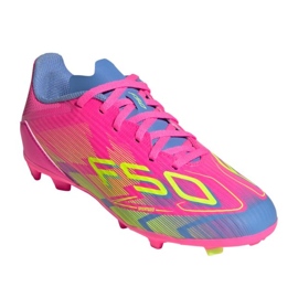 Adidas F50 League FG/MG IE3745 Zapatos de fútbol rosa 1