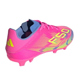 Adidas F50 League FG/MG IE3745 Zapatos de fútbol rosado 2