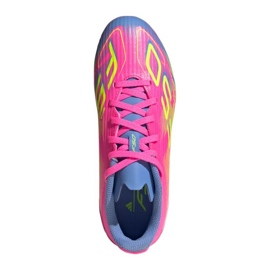 Adidas F50 League FG/MG IE3745 Zapatos de fútbol rosado 3