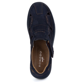 KOMODO Zapatos de cuero de velcro 937 azul marino 6