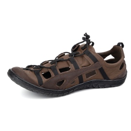 Olivier Zapatos de bicicleta de cuero para hombres 262 kz marrón 1
