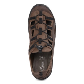 Olivier Zapatos de bicicleta de cuero para hombres 262 kz marrón 3
