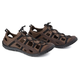Olivier Zapatos de bicicleta de cuero para hombres 262 kz marrón 5