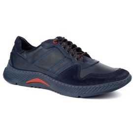 Olivier Encaje de cuero para hombres: zapatos deportivos estilo 315gt floter floter azul 2