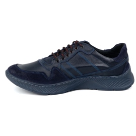 Olivier Encaje de cuero para hombres: zapatos deportivos estilo 315gt floter floter azul 1