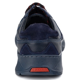 Olivier Encaje de cuero para hombres: zapatos deportivos estilo 315gt floter floter azul 6