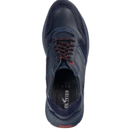 Olivier Encaje de cuero para hombres: zapatos deportivos estilo 315gt floter floter azul 7