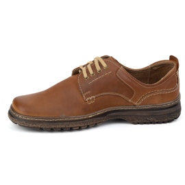 Olivier Zapatos de cuero para hombres casuales 221gt camel marrón 1