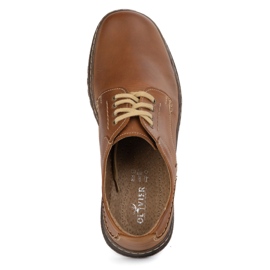 Olivier Zapatos de cuero para hombres casuales 221gt camel marrón 6