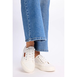 Big Star Women's Sneakers con patrón W274925 White blanco 6