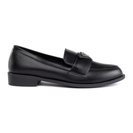 Mocasines de mujer elegantes negros. 4