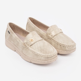 Goodin Mocasines de trabajo dorado con un elemento dorado 3
