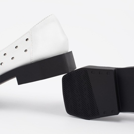 Goodin Zapatos de mujer blanca con agujeros y un arco blanco 2 Goodin Zapatos de mujer blanca con agujeros y un arco blanco 2