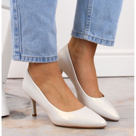 Sergio Leone W SK414D tacones altos perla blanco 10