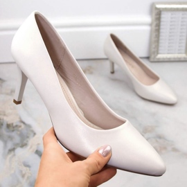 Sergio Leone W SK414D tacones altos perla blanco 11
