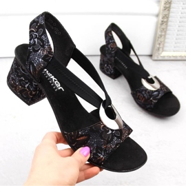 Sandalias cómodas Rieker W RKR679 negro 2