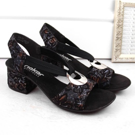 Sandalias cómodas Rieker W RKR679 negro 6