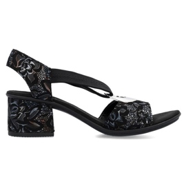 Sandalias cómodas Rieker W RKR679 negro 9