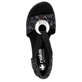 Sandalias cómodas Rieker W RKR679 negro 11
