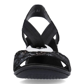 Sandalias cómodas Rieker W RKR679 negro 12