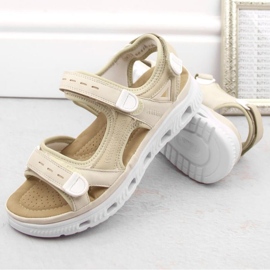Sandalias cómodas velcro Rieker W RKR691 beige 7