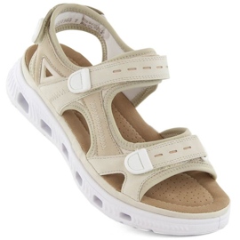 Sandalias cómodas velcro Rieker W RKR691 beige 9