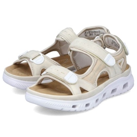 Sandalias cómodas velcro Rieker W RKR691 beige 14
