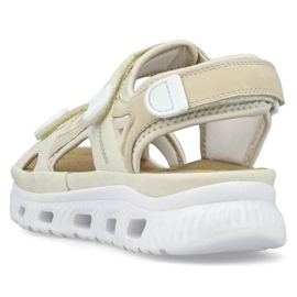 Sandalias cómodas velcro Rieker W RKR691 beige 18