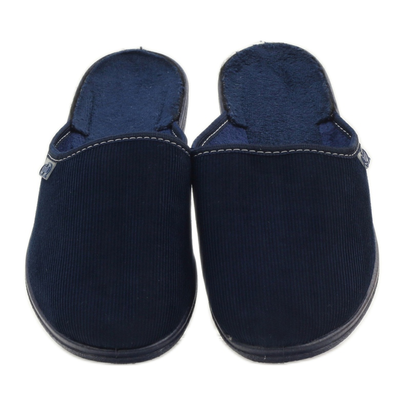 Pantuflas de pana azul marino Befado 201Q033 5