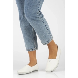Filippo DP031/25 mocasines de cuero blanco 1