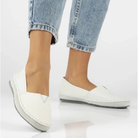 Filippo DP031/25 mocasines de cuero blanco 3