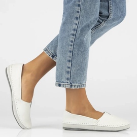 Filippo DP031/25 mocasines de cuero blanco 4