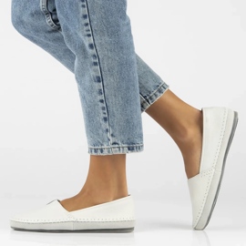 Filippo DP031/25 mocasines de cuero blanco 5