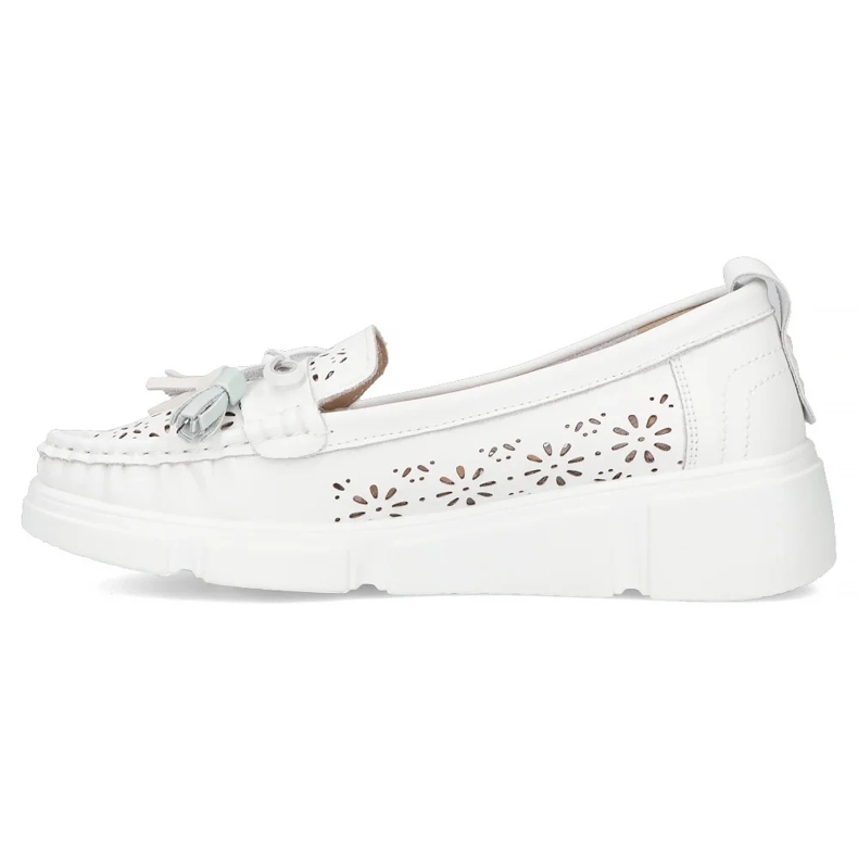 Filippo DP6705/25 mocasines de cuero blanco 1