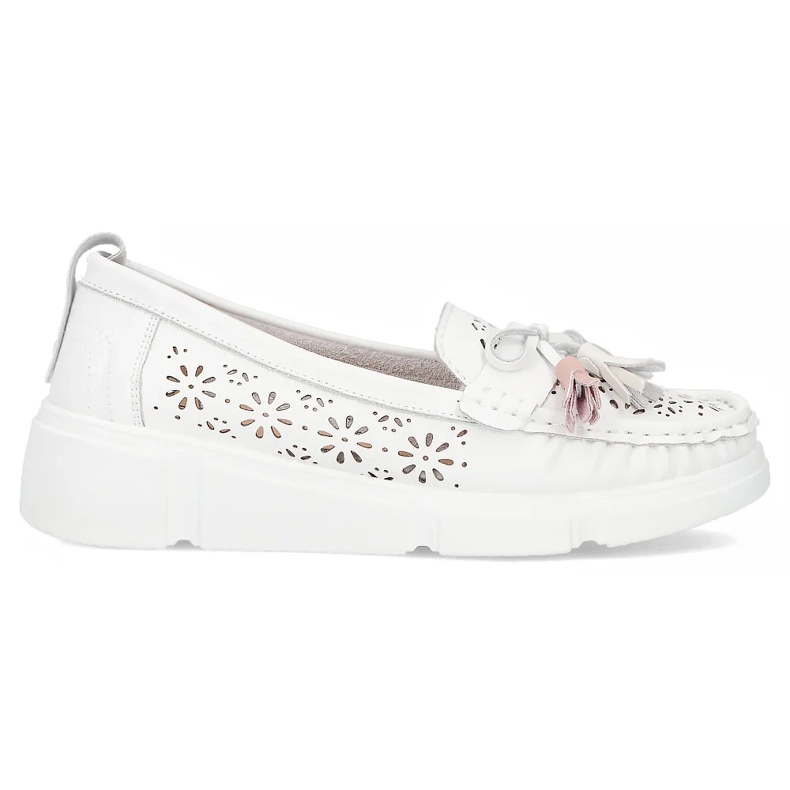 Filippo DP6705/25 mocasines de cuero blanco 2
