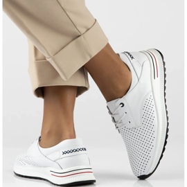 Filippo DP6022/25 zapatillas de cuero blanco 7