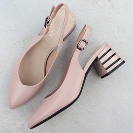 Bombas para mujeres en un tacón decorativo Pink Vinceza 62217 rosado 3