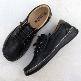 Zapatos para mujeres cómodos negros unisoft 9018 3
