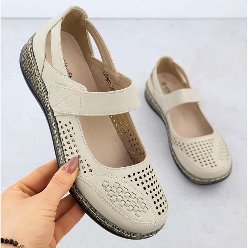 Zapatos para mujeres con beige abierto unisoft 7026 1 Zapatos para mujeres con beige abierto unisoft 7026 1
