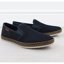 Zapatos para hombres insertados alpargrilles azul marino rieker b5265-14 1