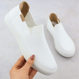 Las zapatillas textiles se deslizan en Białe Big Star RR274717 blanco 1
